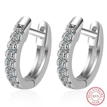 Load image into Gallery viewer, 100% 925 Real Sterling Silver Hoop Geometric Ear Cuff Clip On Earrings For Women Girl Teen Piercing Earrings Jewelry DS953