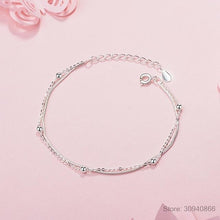 Load image into Gallery viewer, 100% 925 Solid Real Sterling Silver Beads 925 Bracelet For Women Wife Girls Lady Fine Silver Jewelry ED63