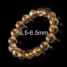 Load image into Gallery viewer, 100% Gold Rutilated Quartz Bracelets 6-12mm 6-12mm Yellow Crystal Bracelets For Women Jewelry Gold Rutile Quartz Bracelets Men
