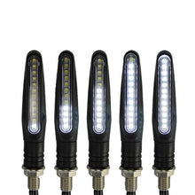 Load image into Gallery viewer, 2/4Pcs IP68 Bendable Motorcycle Flashing Lights 12 LED Mini Motorcycle Motorbike Turn Signal Lights Indicators Amber Lamp