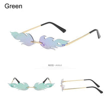 Load image into Gallery viewer, 2019 Fashion Fire Flame Sunglasses Women Men Rimless Wave Sun Glasses Eyewear Luxury Trending Narrow UV 400 Sunglasses