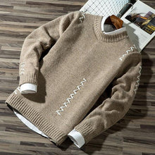 Load image into Gallery viewer, 2019 Men's Casual Autumn Fashion Casual Strip Color Block Knitwear Jumper Pullover Sweater sale Material Cotton Mens Sweaters