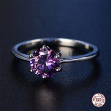 Load image into Gallery viewer, 2019 New Aquamarine Ring Trendy Blue Sapphire Ring Silver 925 Jewelry Amethyst Gemstone Ring Silver Engagement Rings For Women