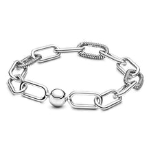 Load image into Gallery viewer, 2019 New silver 925 Sterling Me Link Bracelets for women Fit Small Hole Charms Beads For Women Original DIY Jewelry Gift