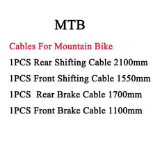 Load image into Gallery viewer, 4pcs Galvanized Shifting&Brake Inner Cable Wire Set For MTB bike Road Bicycle Front Rear Derailleur Brake Inner Cable Wire Sets