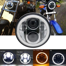 Load image into Gallery viewer, 5-3/4" Round Headlamp for Harley Dyna Sportster 1200 883 Parts Turn Signal Light motor 5.75 Inch Projector LED Moto Headlight
