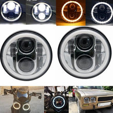 Load image into Gallery viewer, 5-3/4" Round Headlamp for Harley Dyna Sportster 1200 883 Parts Turn Signal Light motor 5.75 Inch Projector LED Moto Headlight