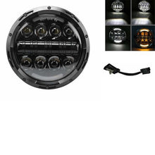 Load image into Gallery viewer, 7 Inch Motorcycles LED Headlights H4 High Low Beam Running Lights 6000K For motor Chopper Jeep Wrangler Offroad Light