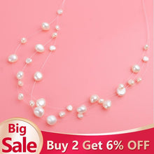 Load image into Gallery viewer, ASHIQI Multilayer White Natural Baroque Pearl Choker Necklace for Women Simple Style Handmade DIY Wedding Party Jewelry gift
