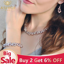 Load image into Gallery viewer, ASHIQI Natural Freshwater Pearl Jewelry Sets & More Hand-knitted Necklace Bracelet Earrings for Women NE+BR+EA