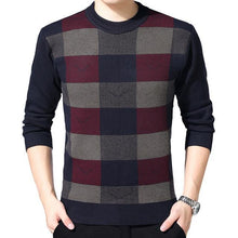 Load image into Gallery viewer, Autumn casual men's sweater wool 2019 splice slim Fit knittwear Mens sweaters pullovers men cashmere jacket