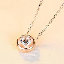 Load image into Gallery viewer, BOEYCJR 925 Silver 0.6ct F color Moissanite VVS Engagement Elegant Wedding Bubble Pendant Necklace for Women Anniversary Gift