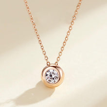 Load image into Gallery viewer, BOEYCJR 925 Silver 0.6ct F color Moissanite VVS Engagement Elegant Wedding Bubble Pendant Necklace for Women Anniversary Gift