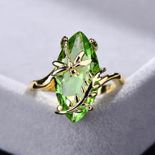 Load image into Gallery viewer, Bague Ringen 100% S925 Sterling Silver Ring with oval emerald gemstone for Women Engagement Jewelry For Wedding wholesale gift