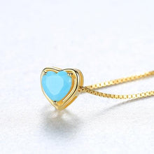 Load image into Gallery viewer, CZCITY New Design Pure 925 Sterling Silver Pendant Necklace for Women Trendy Exquisite 18K Plated Collar Mujer Colorful Jewelry