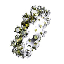 Load image into Gallery viewer, Cellacity Trendy Ring for Women Silver 925 Jewelry 9 Colors Round Gemstones Ruby Aquamarine Emerald Amethyst Sapphire Crystal