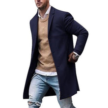 Load image into Gallery viewer, Coat For Men 2019 Winter Wool Jacket Men's High-quality Wool Coat Casual Slim Collar Woolen Coat Men's Long Trench Coat