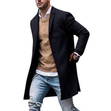 Load image into Gallery viewer, Coat For Men 2019 Winter Wool Jacket Men's High-quality Wool Coat Casual Slim Collar Woolen Coat Men's Long Trench Coat