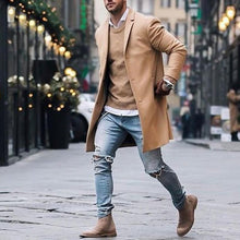 Load image into Gallery viewer, Coat For Men 2019 Winter Wool Jacket Men's High-quality Wool Coat Casual Slim Collar Woolen Coat Men's Long Trench Coat