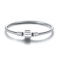 Load image into Gallery viewer, DALARAN Women'S 925 Sterling Silver Bangles Heart Snake Chain Fit Pandora Beads & Pendants For Women DIY Jewelry Making Hot Sale