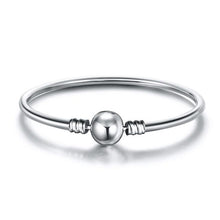 Load image into Gallery viewer, DALARAN Women'S 925 Sterling Silver Bangles Heart Snake Chain Fit Pandora Beads & Pendants For Women DIY Jewelry Making Hot Sale