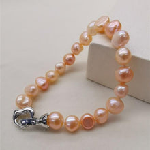 Load image into Gallery viewer, DMBFP155 Natural Freshwater Pearl Bracelet Black/White/Pink/Purple Pearl Bracelet Fine Pearl Jewelry For Women
