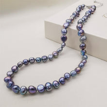 Load image into Gallery viewer, DMNFP398 Natural Freshwater Pearl Necklace Black/White/Pink/Purple Pearl Necklace Fine Pearl Jewelry For Women