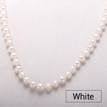 Load image into Gallery viewer, DMRU009 6-7MM Natural Freshwater Pearl Necklace Silver 925 Jewelry Necklace For Women