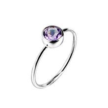 Load image into Gallery viewer, DORMITH real 925 sterling silver rings natural amethyst rings gemstone rings for women jewelry rings
