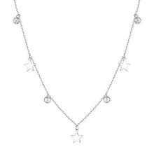 Load image into Gallery viewer, ELESHE Real 100% 925 Silver Choker Rhinestone star pendant Necklace Crystal Women Chain Sterling Silver Fine Jewelry Gift