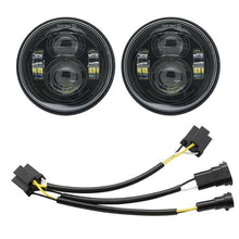 Load image into Gallery viewer, For Davidson Dyna Fat Bob Black 4.65 inch Motor Style Head Lights for FXDF Dyna Fatbob Led Motor Projector