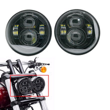 Load image into Gallery viewer, For Davidson Dyna Fat Bob Black 4.65 inch Motor Style Head Lights for FXDF Dyna Fatbob Led Motor Projector