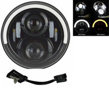 Load image into Gallery viewer, For Harley Bobber Dyna Honda Suzuki Yamaha Cafe Racer Faro Moto 7'' Motorcycle Headlights Turn Signal Amber Lights Lamp