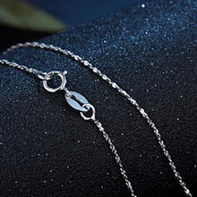Load image into Gallery viewer, Genuine 925 Sterling Silver Chain Necklace Woman Fashion Long Necklace 100% Silver Necklace Wedding Statement Necklace Jewelry
