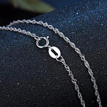 Load image into Gallery viewer, Genuine 925 Sterling Silver Chain Necklace Woman Fashion Long Necklace 100% Silver Necklace Wedding Statement Necklace Jewelry