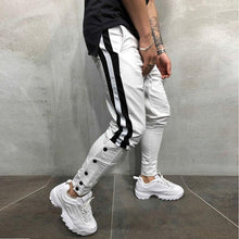 Load image into Gallery viewer, 2019 Fashion Men Loose Jogging Sports Pants Sweatpants Casual Pockets Male Trousers Side Stripes Hip Hop Pants Tracksuit Bottoms