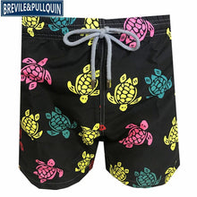 Load image into Gallery viewer, 2020 Brand Brevile pullquin Beach Board Shorts Men Turtles Swimwear Adults Boardshorts Cat Santa Claus Skateboard Man Beachwear