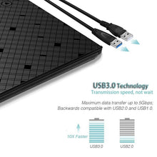 Load image into Gallery viewer, Touch External CD/DVD RW Burner drive USB 3.0 Portable CD ROM Player Recorder Drive for Windows7/8/10 MAC OS+drive bag usb dvd