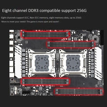 Load image into Gallery viewer, X79 S8 E-ATX Dual CPU LGA2011 Motherboard Support for Dual Intel E5 V1/V2 DDR3 1333/1600/1866MHz 256G M.2 NVME SATA3 USB 3.0