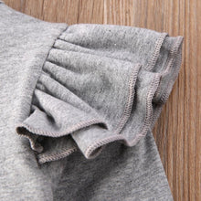 Load image into Gallery viewer, 2020 Kids Baby Girl Autumn Winter Clothes Sets Solid Fly-Sleeve Pullover Tops Plaid Bowknot Skirts Outfit Set