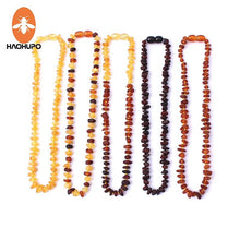 Load image into Gallery viewer, HAOHUPO Raw Amber Necklaces for Adults Raw Irregular Beads Baltic Natural Amber Women Necklace Organic Jewelry Amazon Supplier