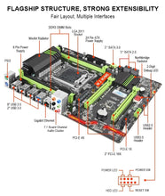Load image into Gallery viewer, Kllisre X79 motherboard set with Xeon E5 2689 4x4GB=16GB 1600MHz DDR3 ECC REG memory with heat sink