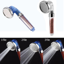 Load image into Gallery viewer, Adjustable 3 Mode Shower Bath Head High Pressure Stone Stream Handheld Shower Head With Negative Ion Activated Ceramic Balls
