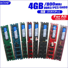 Load image into Gallery viewer, PLEXHD 4G 4GB(2GBX2pcs) DDR2 pc2 6400 800Mhz For Desktop PC pc2-6400 ddr2 800 MHZ (For intel amd) High Compatible
