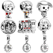 Load image into Gallery viewer, 925 Silver New Original Cartoon Boy Girl Charms Beads Pendant Fit Pandora Bracelets & Necklace For Women DIY Lovers Jeweley