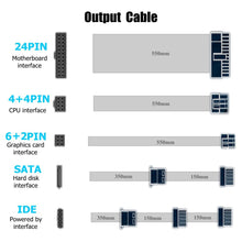 Load image into Gallery viewer, 1000W Power Supply 12cm Multicolor LED Fan Passive PFC Silent Fan ATX 24 pin 12V PC Computer SATA Gaming PC Power Supply