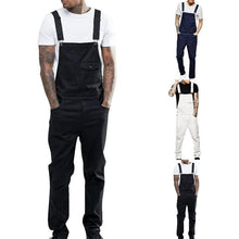 Load image into Gallery viewer, 2019 New Men Denim Carpenter Overalls Full Length Casual Pants Loose Pants Bib Pants Men's Fashion Hip Hop Jumpsuit Bib Pants