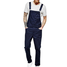 Load image into Gallery viewer, 2019 New Men Denim Carpenter Overalls Full Length Casual Pants Loose Pants Bib Pants Men's Fashion Hip Hop Jumpsuit Bib Pants