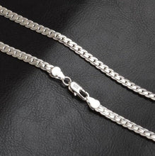Load image into Gallery viewer, High Quality 6MM 50cm Full Sideways Necklace Women Men 925 Sterling Silver Fine Jewelry Link Chain Necklace