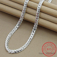 Load image into Gallery viewer, High Quality Brand Fashion 6MM Full Sideways Necklaces Male Female 925 Sterling Silver Fine Jewelry Women Men Silver Necklace